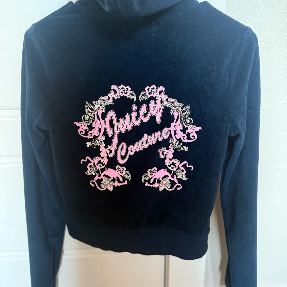 Juicy Couture Terry Logo Jacket in Regal Blue - Picture 5 of 6